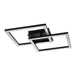 Lucia Black LED Flush Ceiling Light