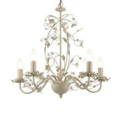 Lullaby 5 Light Cream & Gold Pendant Ceiling Light