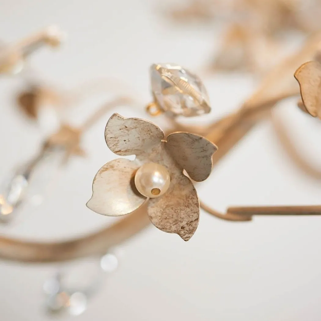 Lullaby 5 Light Cream & Gold Pendant Ceiling Light