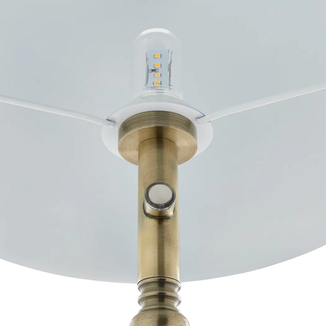 Lustre Antique Brass LED Rechargeable Floor Lamp