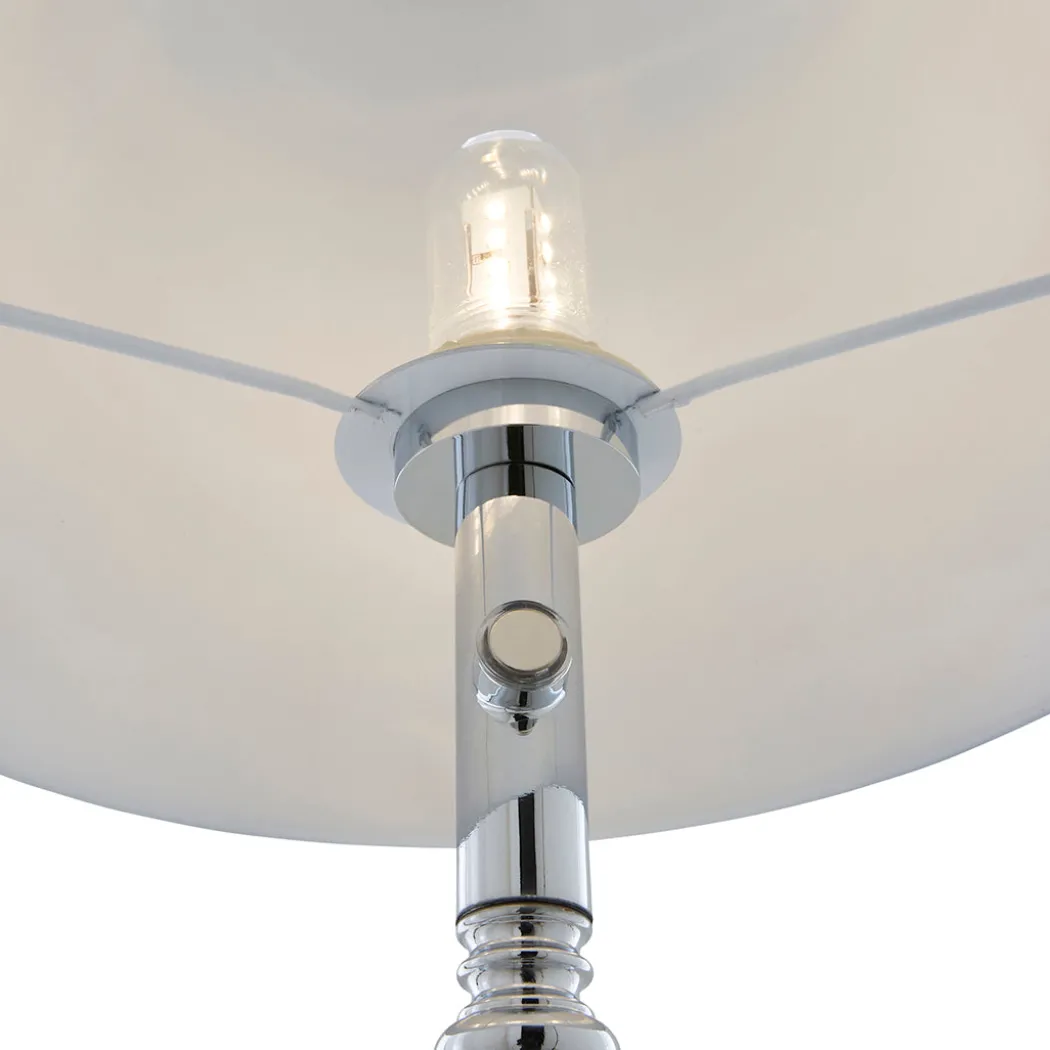 Lustre Polished Chrome LED Rechargeable Floor Lamp