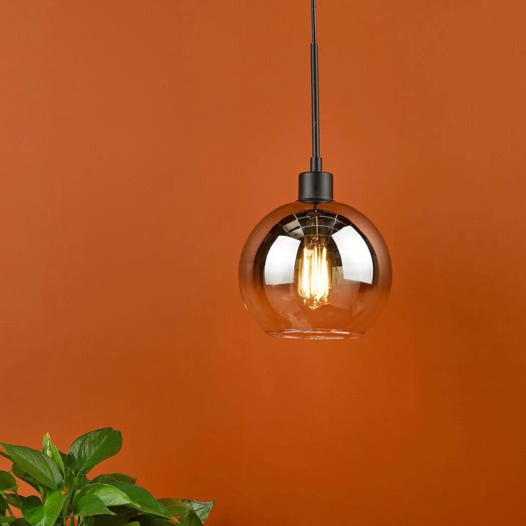 Lycia Black & Ombre Glass Pendant Ceiling Light