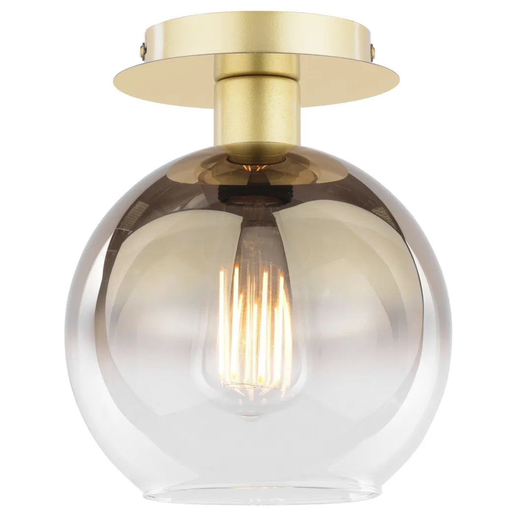 Lycia Gold & Ombre Glass Flush Ceiling Light