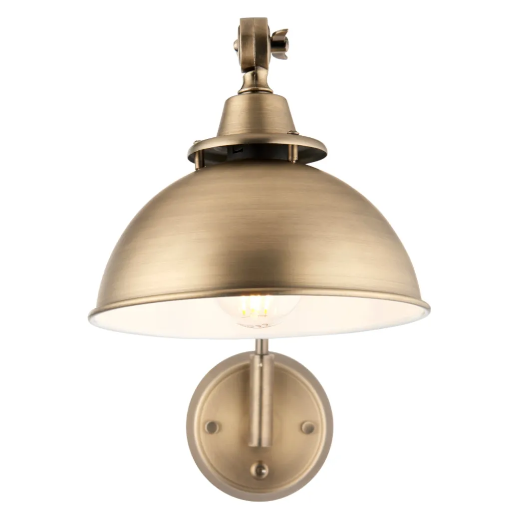 Madison Adjustable Antique Brass Wall Light