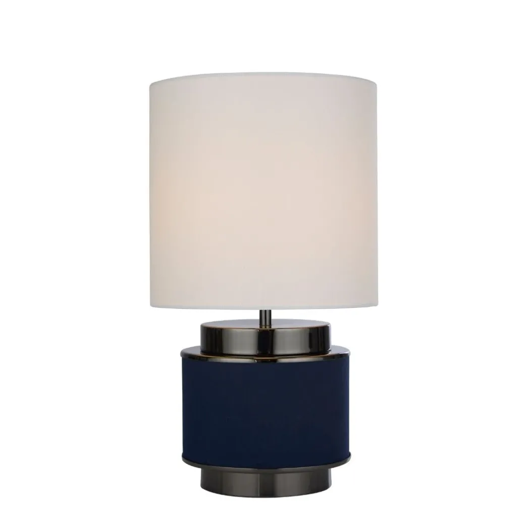 Marriot Navy & Black Nickel Table Lamp