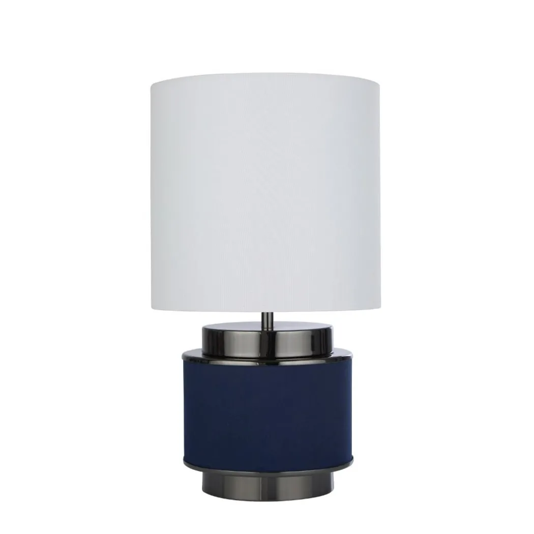Marriot Navy & Black Nickel Table Lamp
