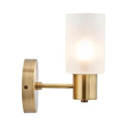 Maya 1-Light Antique Brass Wall Light