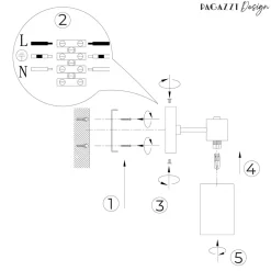 Maya 1-Light Antique Brass Wall Light