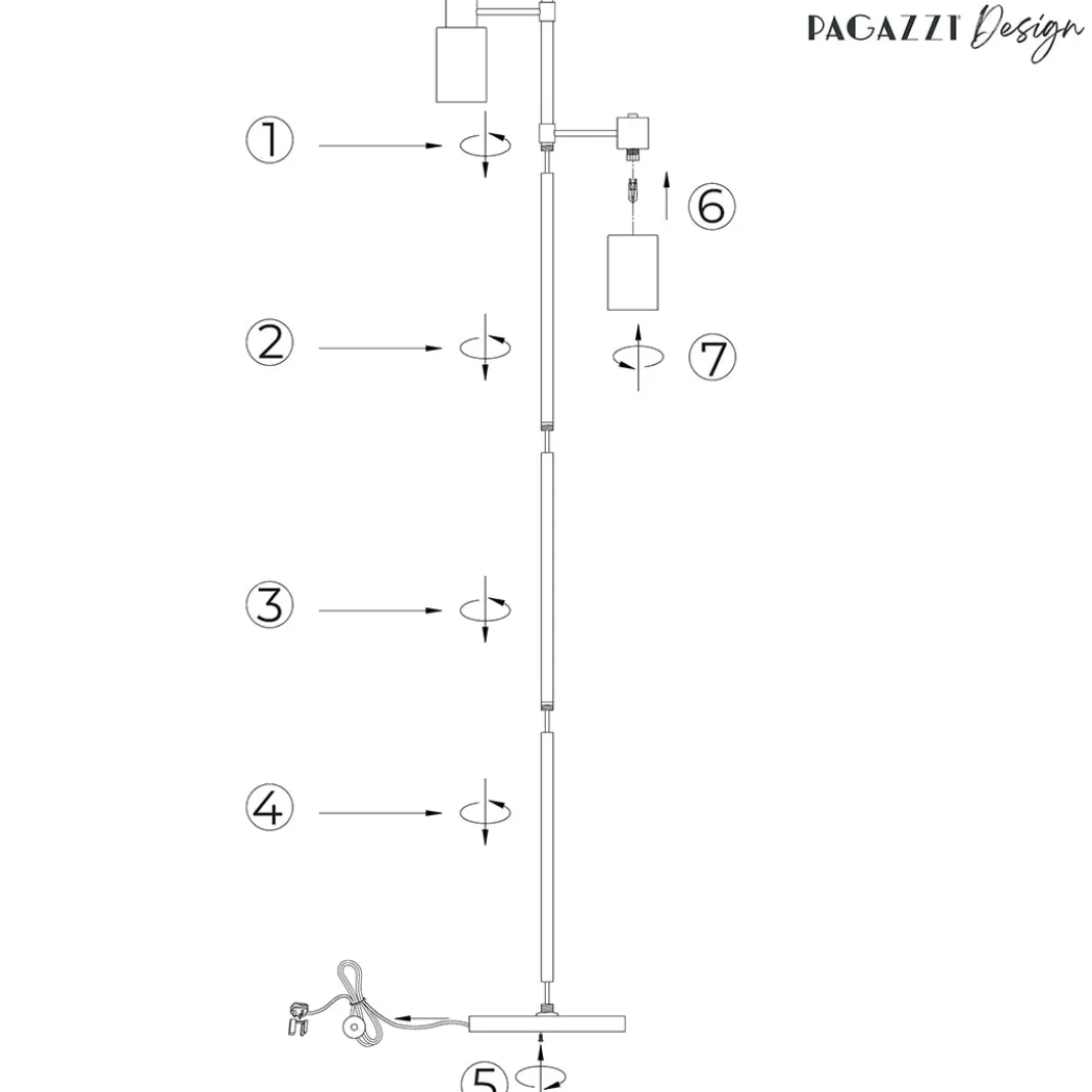 Maya 2-Light Antique Brass Floor Lamp