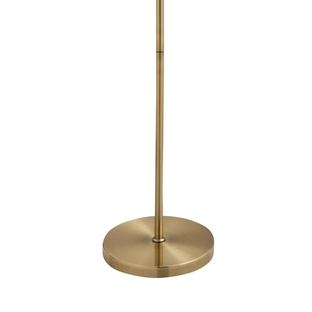 Maya 2-Light Antique Brass Floor Lamp