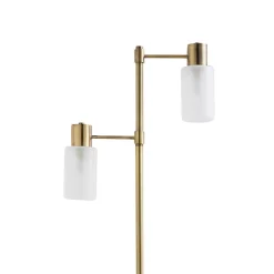 Maya 2-Light Antique Brass Floor Lamp