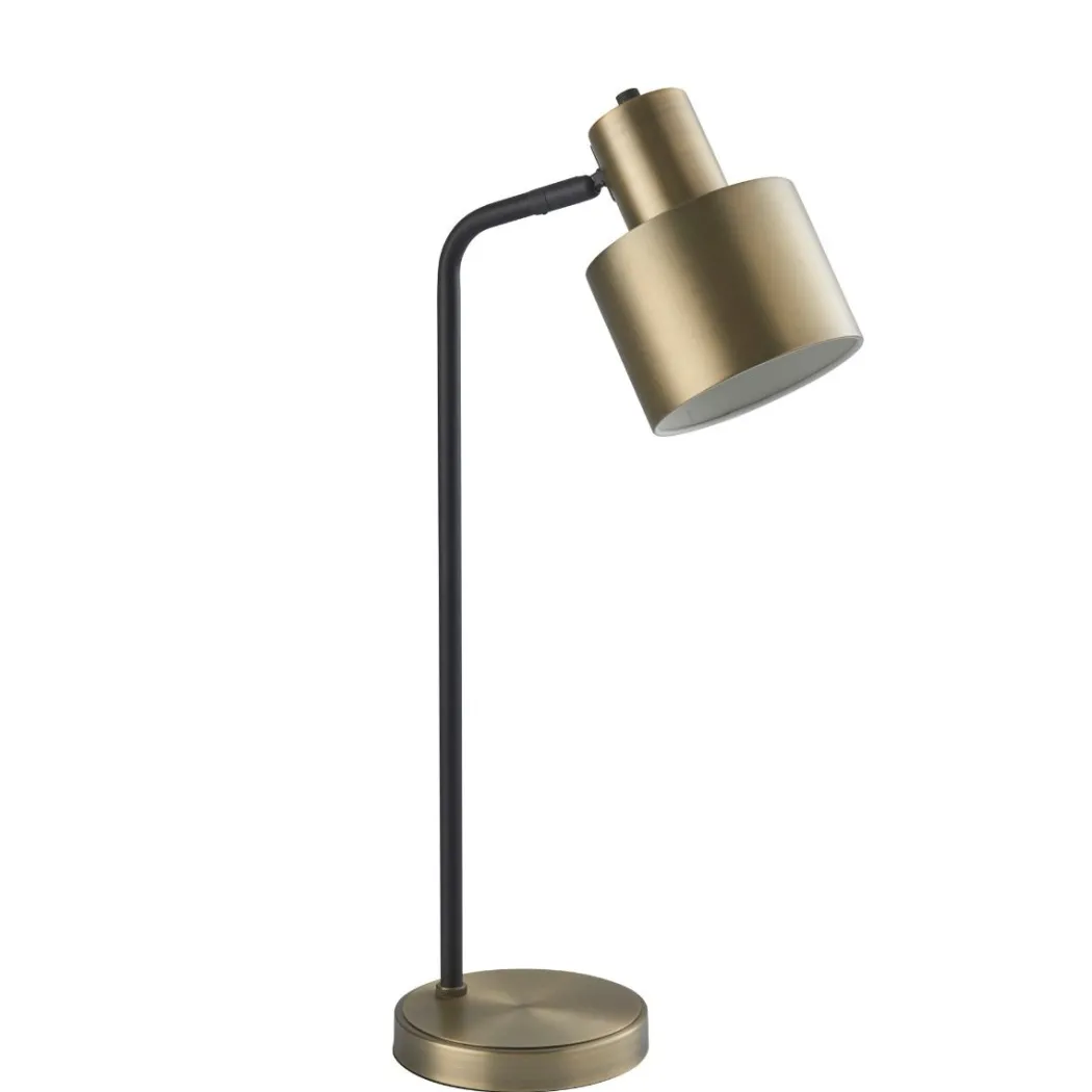 Mayfield Antique Brass & Black Desk Table Lamp