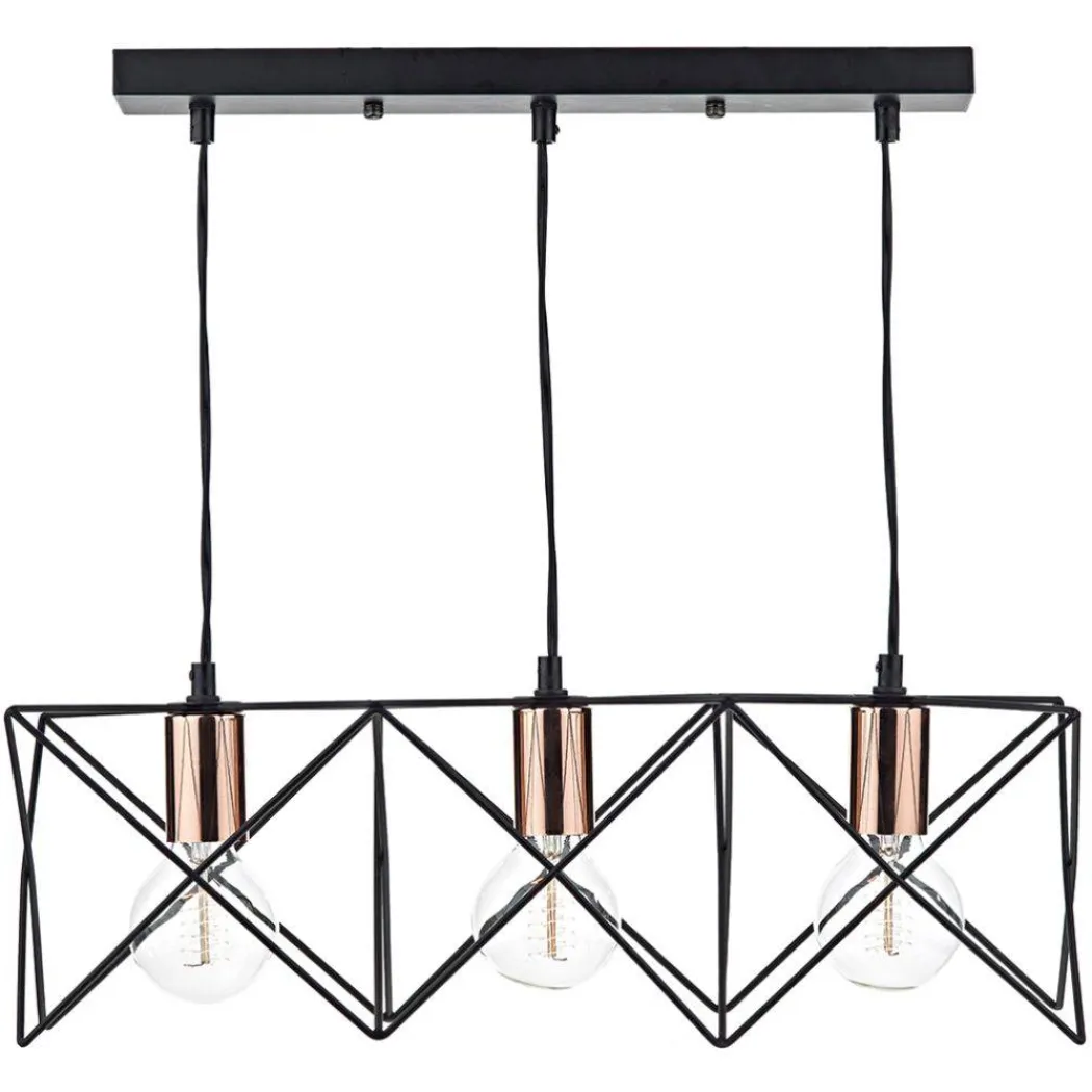 Midi 3 Light Bar Pendant Black