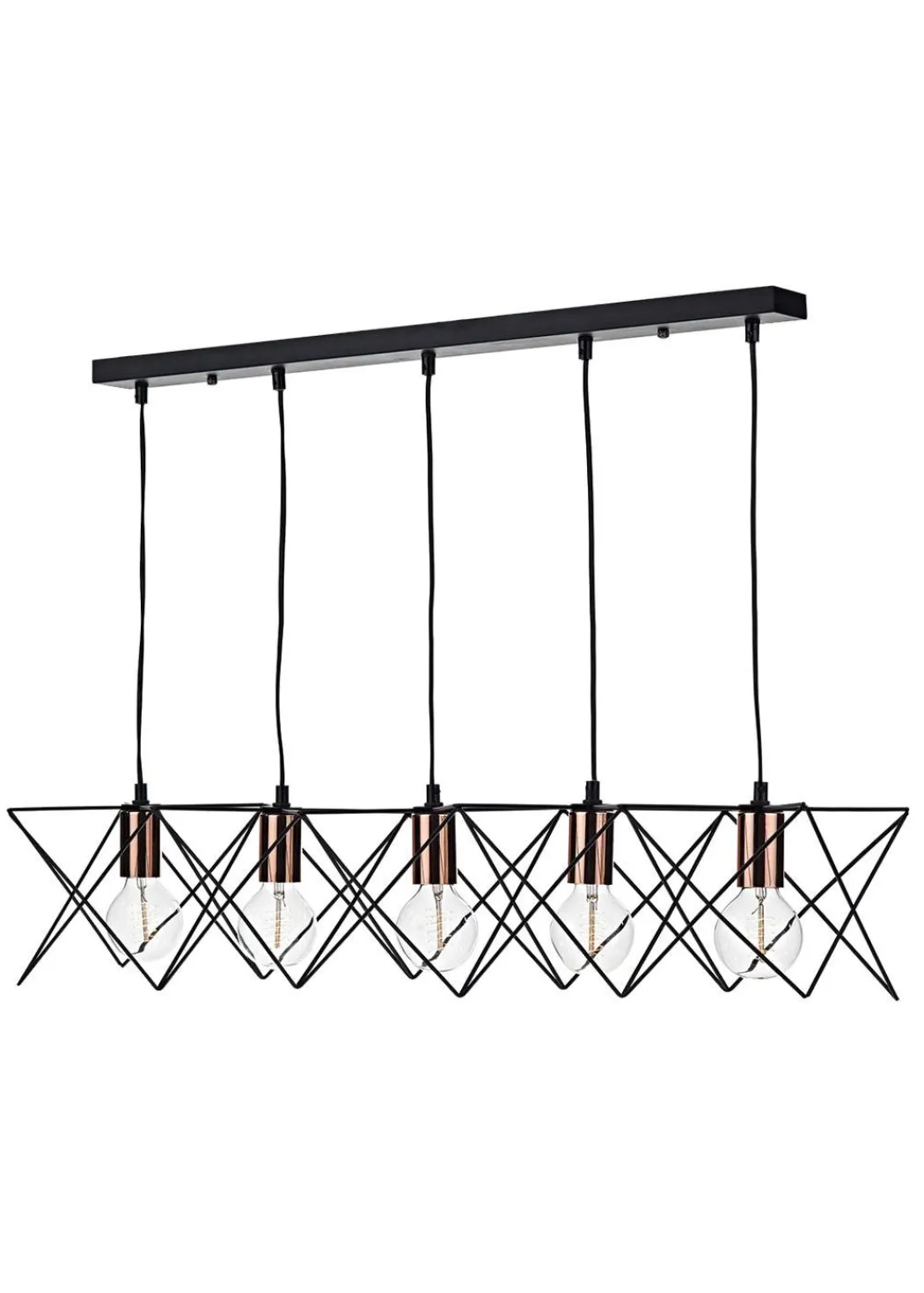 Midi 5 Light Bar Pendant Black
