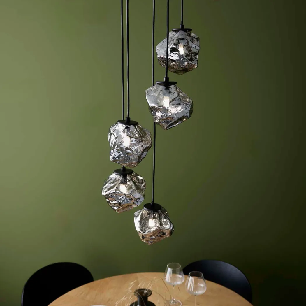 Molten 5 Light Smokey Ceiling Light Pendant