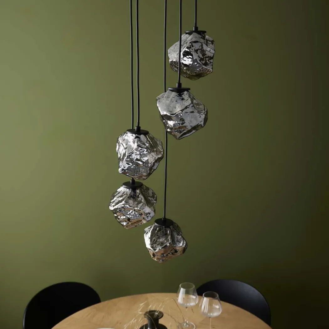 Molten 5 Light Smokey Ceiling Light Pendant