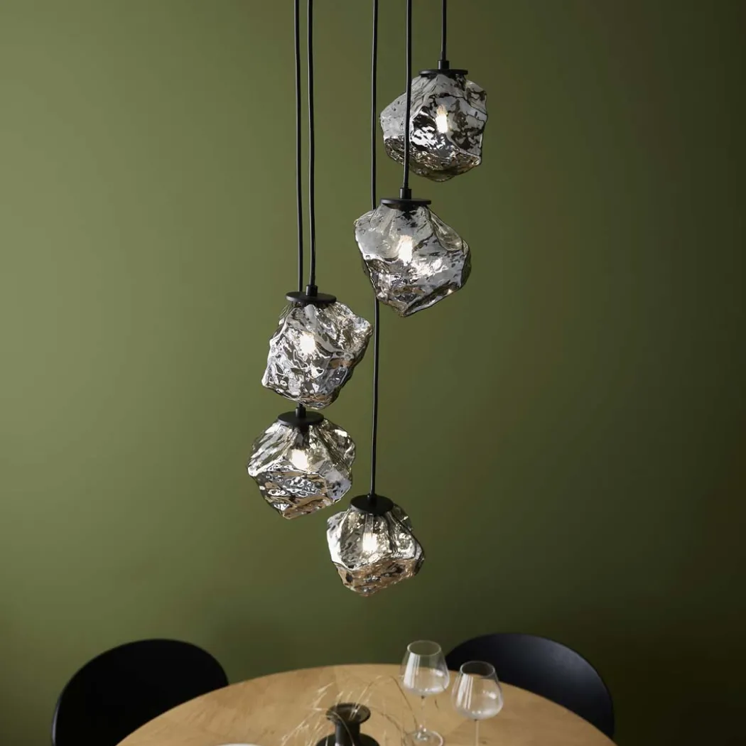 Molten 5 Light Smokey Ceiling Light Pendant