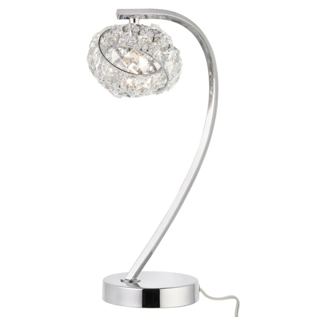 Monaco Chrome and Crystal Table Lamp