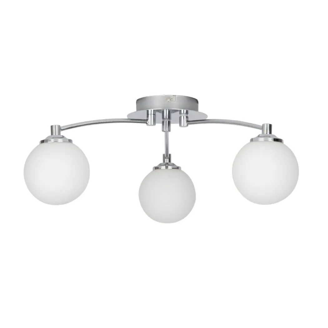 Navarro 3 Light Chrome Semi Flush Ceiling Light