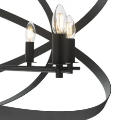 Nitya 8 Light Matte Black Pendant Ceiling Light