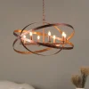 Nitya 8 Light Mottled Copper Pendant Ceiling Light