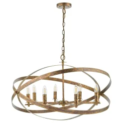 Nitya 8 Light Mottled Copper Pendant Ceiling Light