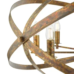 Nitya 8 Light Mottled Copper Pendant Ceiling Light