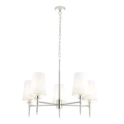 Obasi 5-Light Nickel Shaded Chandelier