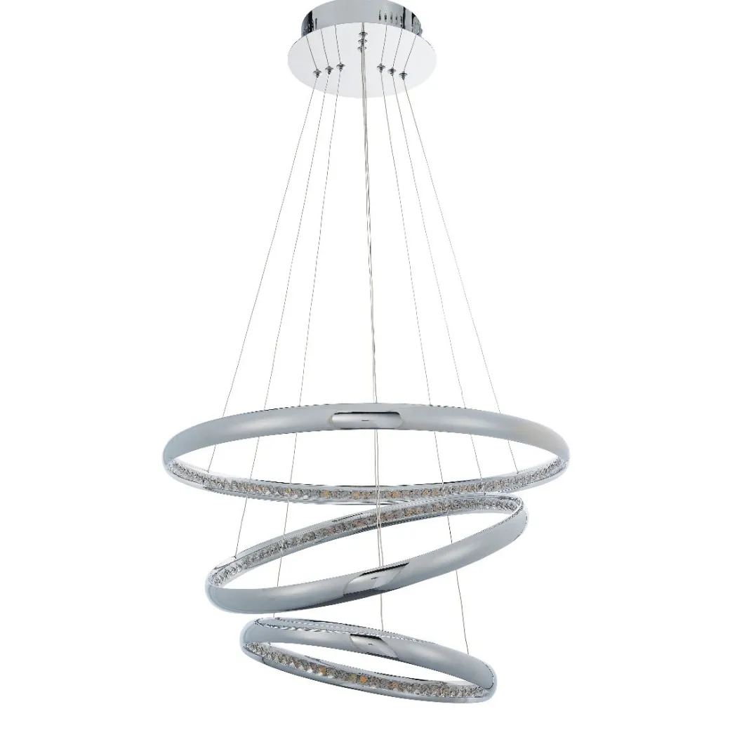 Ozias Small LED Polished Chrome Crystal Ceiling Pendant