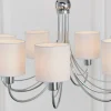 Phantom 7 Light Chrome & White Pendant Chandelier Ceiling Light