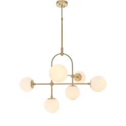 Pilar 6 Light Brass Ceiling Light