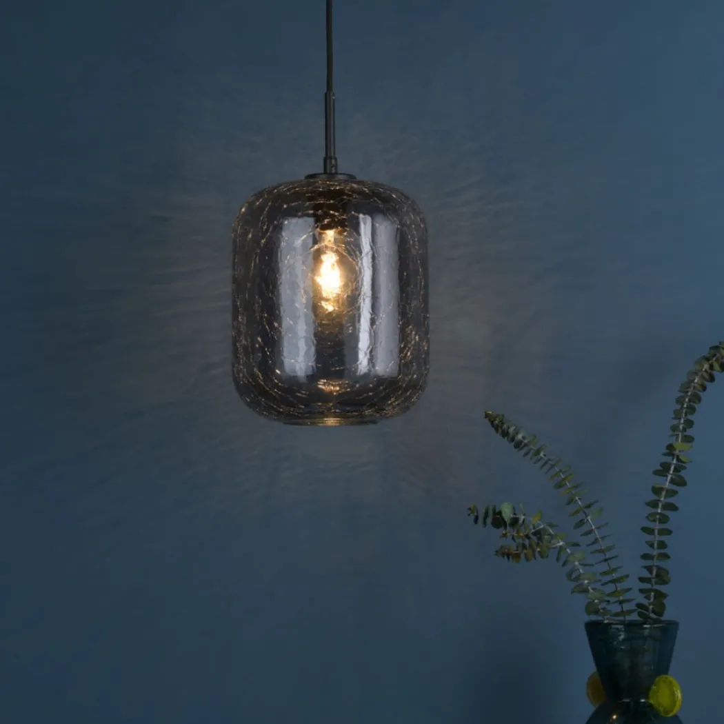 Quinna 1-Light Smoked Glass Pendant