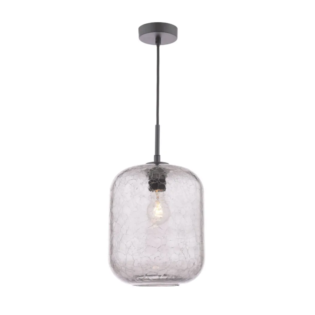 Quinna 1-Light Smoked Glass Pendant