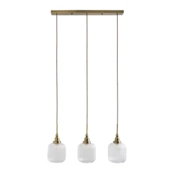 Riva 3-Light Antique Brass Pendant Bar