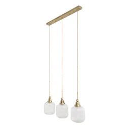 Riva 3-Light Antique Brass Pendant Bar