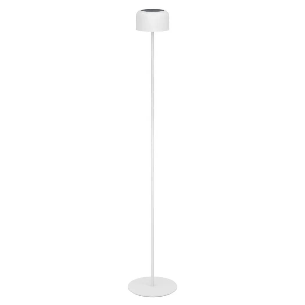 Roccanova White Solar LED Rechargeable Touch Floor Lamp