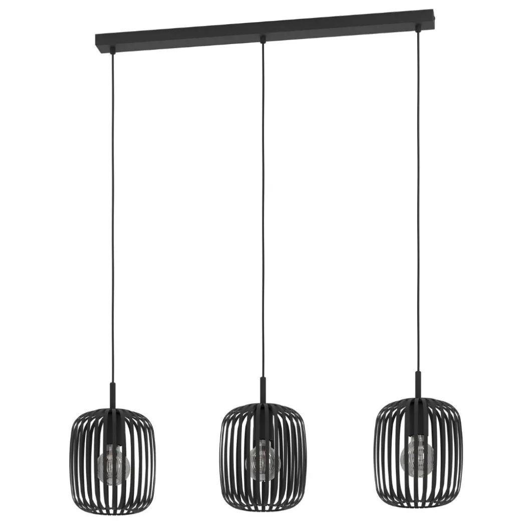 Romazzina 3 Light Black Ceiling Pendant Bar