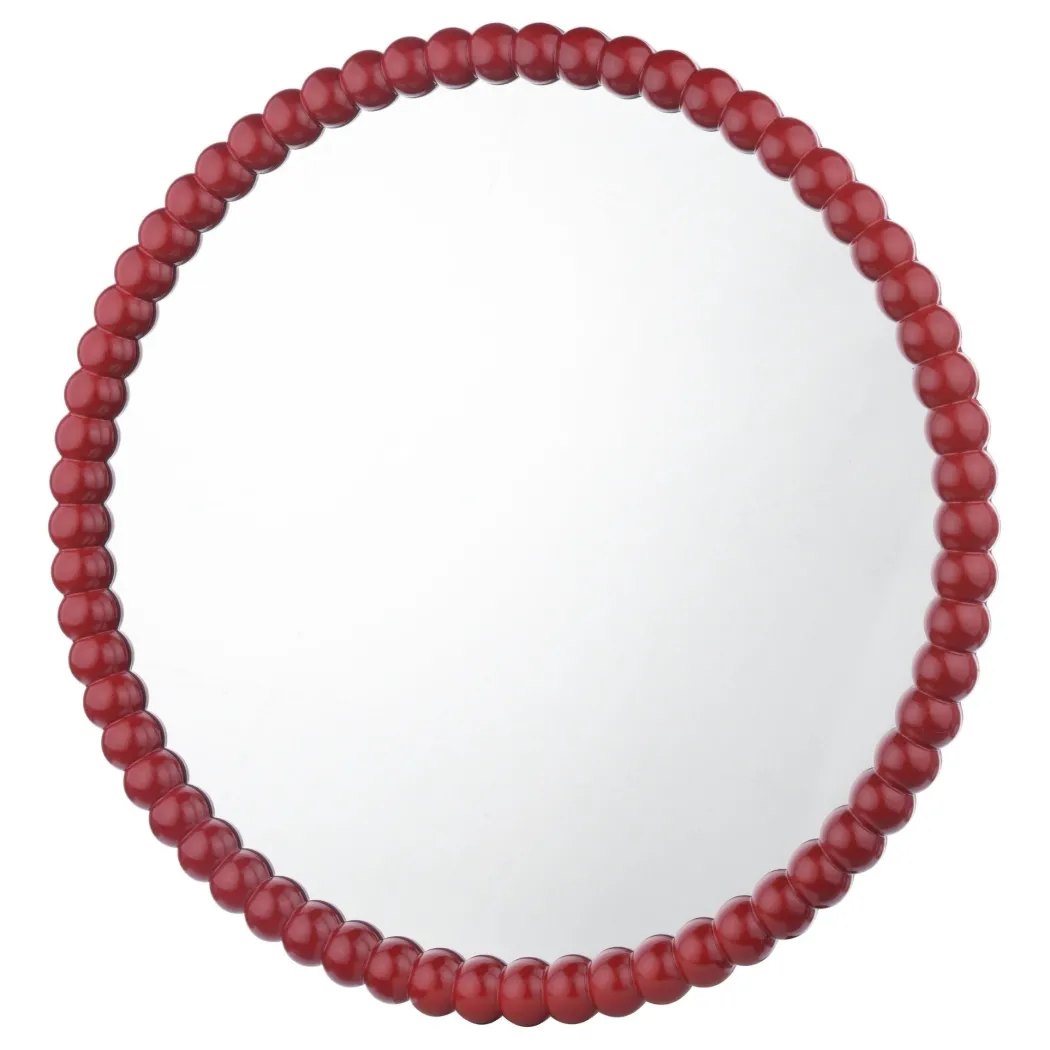 Ruan Round Mirror Red