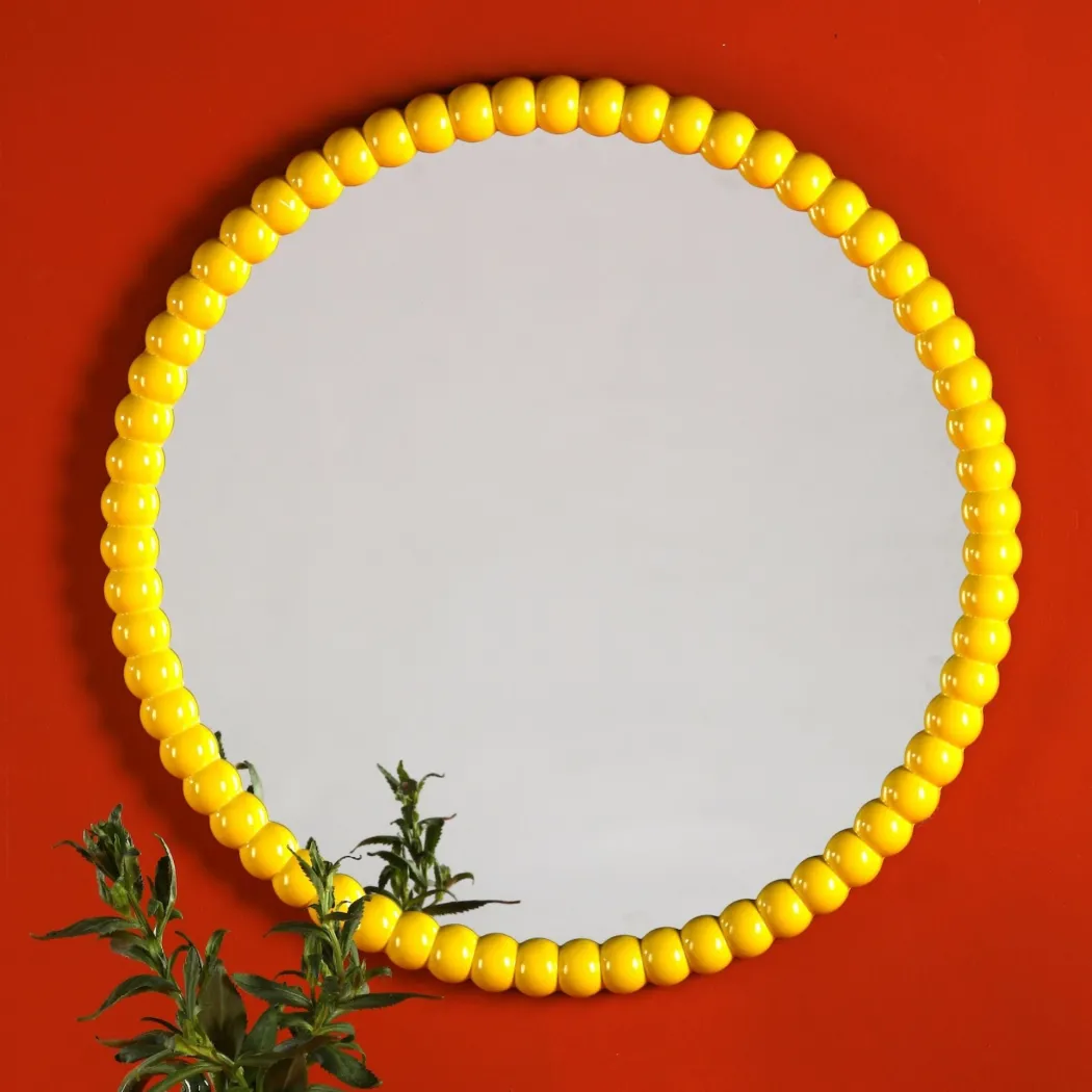 Ruan Round Mirror Yellow