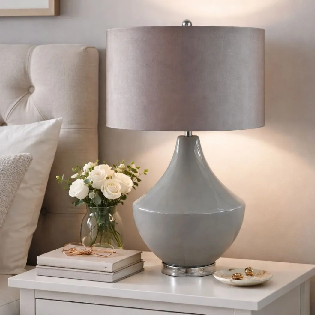 Sarah Grey Ceramic Table Lamp