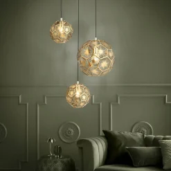 Skoura 3 Light Gold Ceiling Pendant