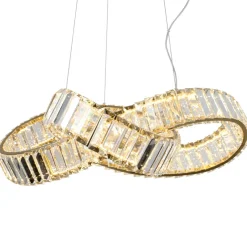Sparkle Gold Knot LED Pendant Ceiling Light 38w