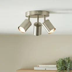 Talbot Brushed Nickel 3-Spot Plate