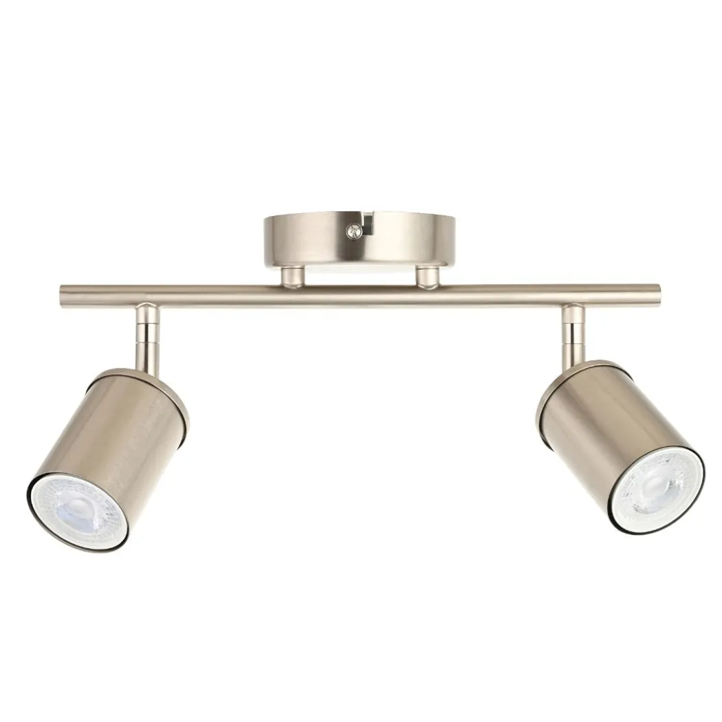 Talbot 2-Light Brushed Nickel Spotlight Bar
