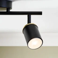 Talbot 2-Light Matte Black Spotlight Bar