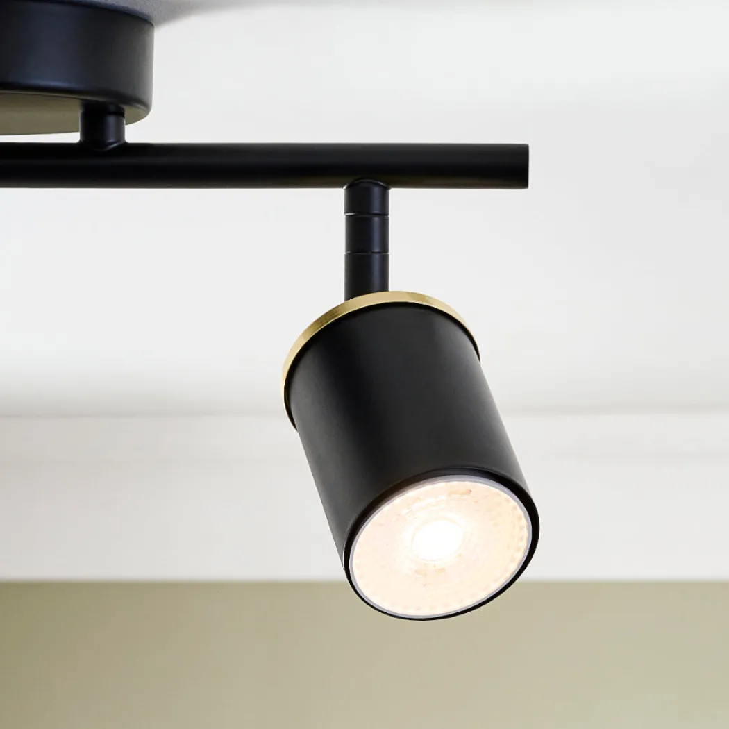 Talbot 2-Light Matte Black Spotlight Bar