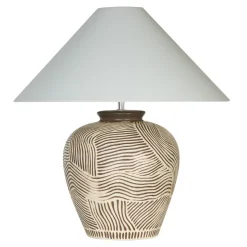 Tangier Cream & Brown Ceramic Table Lamp