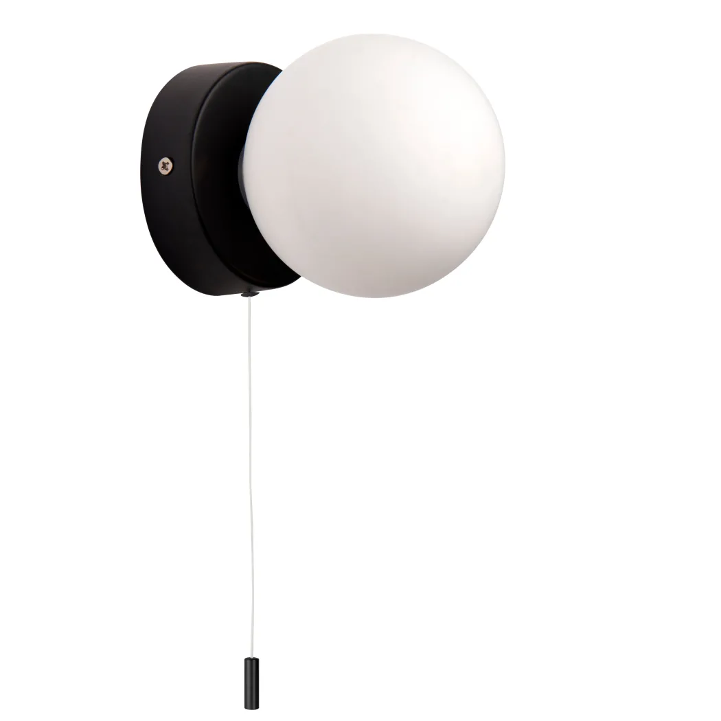 Toronto Matt Black IP44 Wall Light