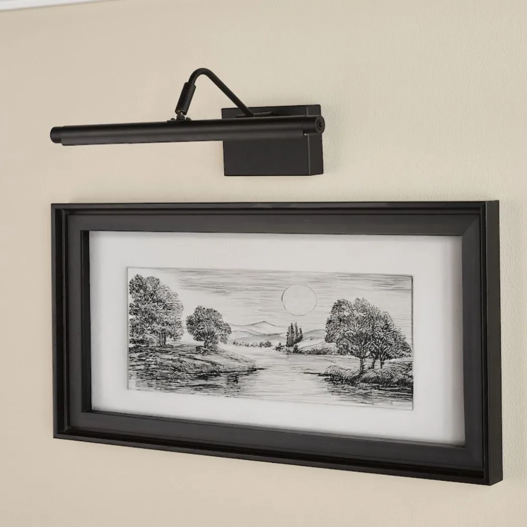 Tyrus Satin Black 35Cm LED Picture Light