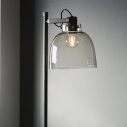 Urban Matte Black & Glass Task Floor Lamp